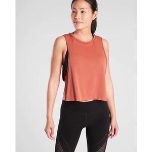 Athleta Mineral Wash Muscle Crop tank size XS